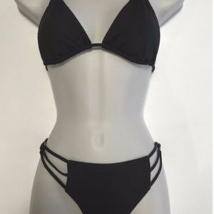 NEW Victoria's Secret Triangle Ring Bikini Top & Strappy Ring Bottom